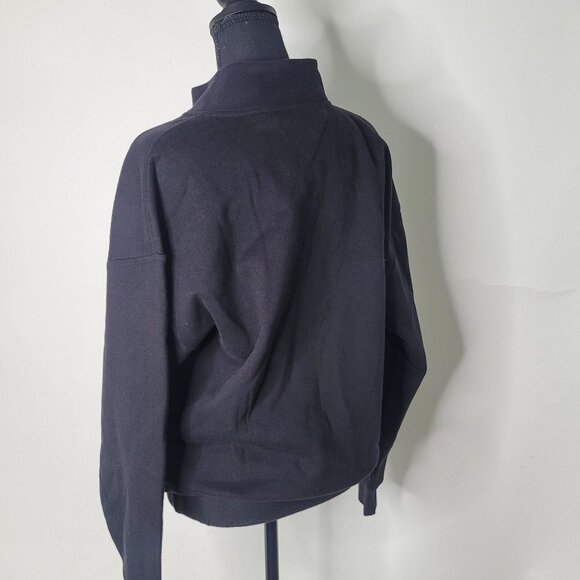 Tommy Hilfiger Women's 1/4 Zip Pullover Sweatshirt - Black, Size M - Picture 5 of 8